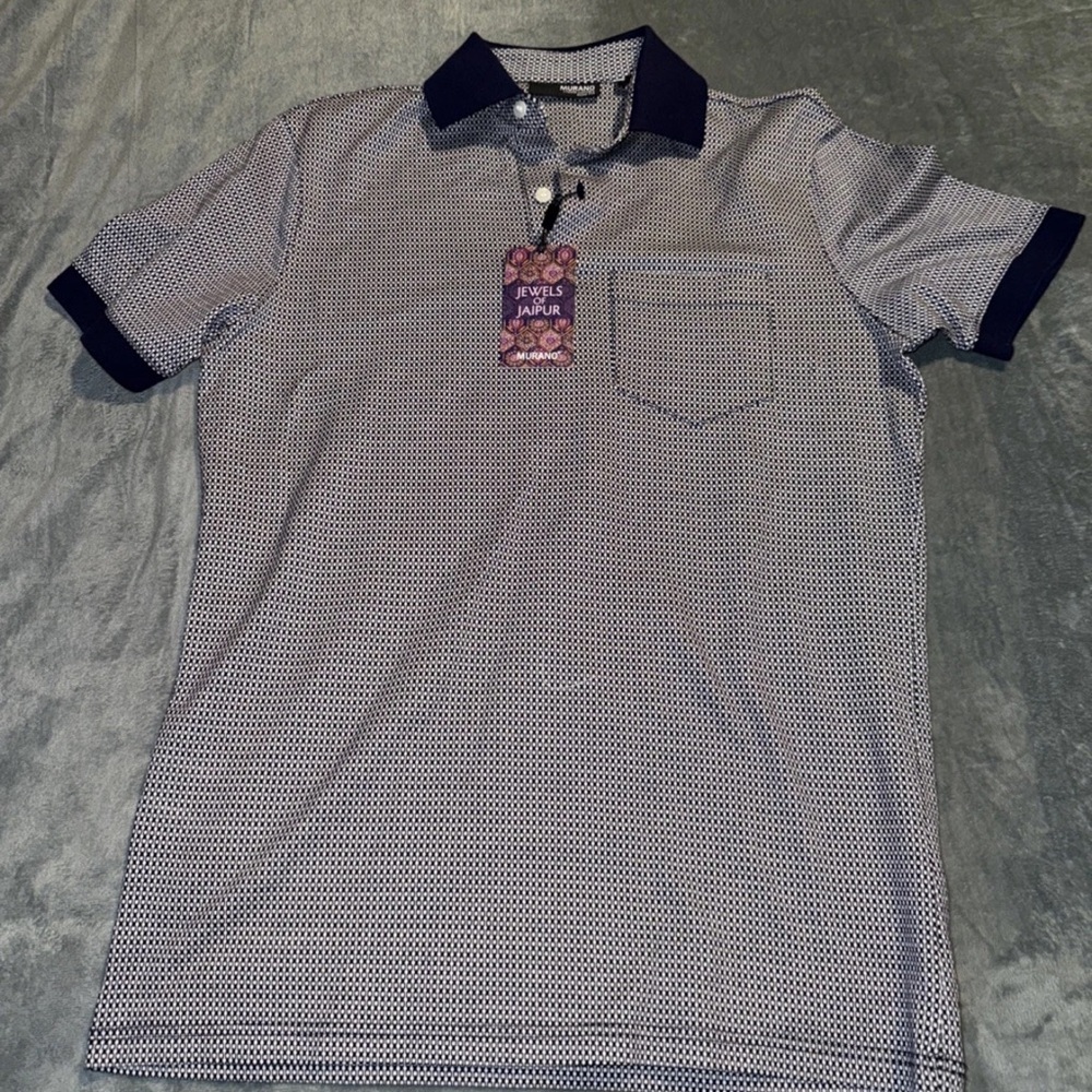 Murano Men's Blue and White Shirt - Picture 2 of 11
